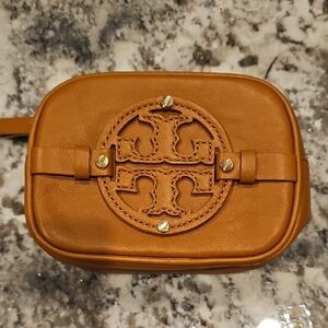 Tory Burch Brown Leather Case Pouch